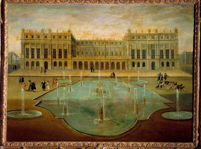 View of the Castle of Versailles from the Side of the Gardens Before 1678 by French School