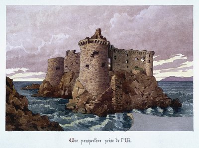 View of the 11th Century Castle in Ruins on the Island of Yeu (Ile-d