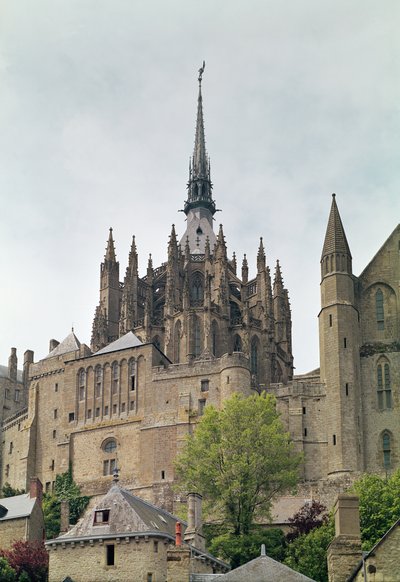 View of the chevet of the Abbey by French School
