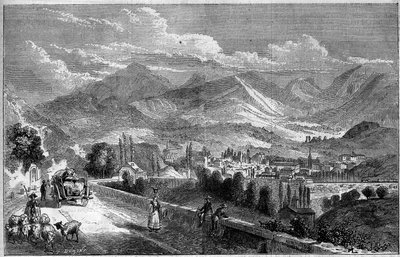 View of the City of Chambery, Taken from the Road to Aix. Savoie (73) by French School
