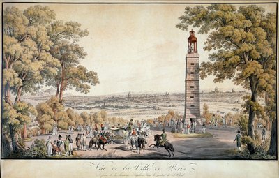 View of the city of Paris, taken from the lantern or 
