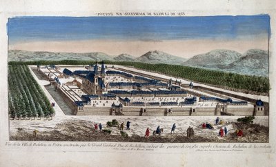 View of the city of Richelieu in Poitou - Optical by French School