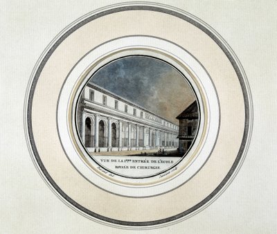 View of the Entrance of the Royal School of Surgery by French School