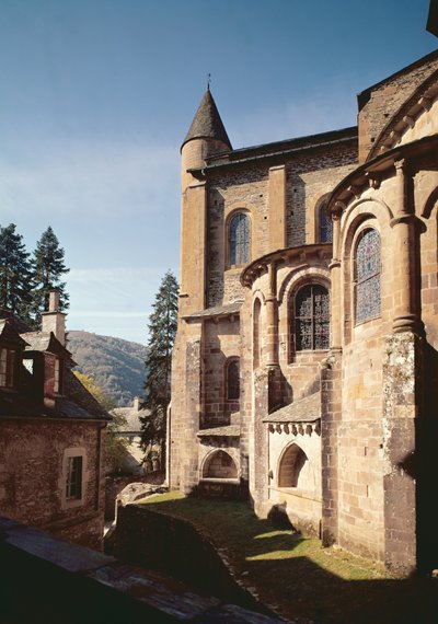 View of the exterior view of the church, built 1035-60 by French School