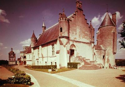 View of the exterior with the south and west facades by French School
