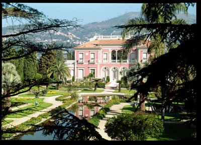 View of the facade and gardens of the Villa Ile-de-France, built in 1905-12 by French School