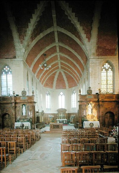 View of the Nave Towards the Choir by French School