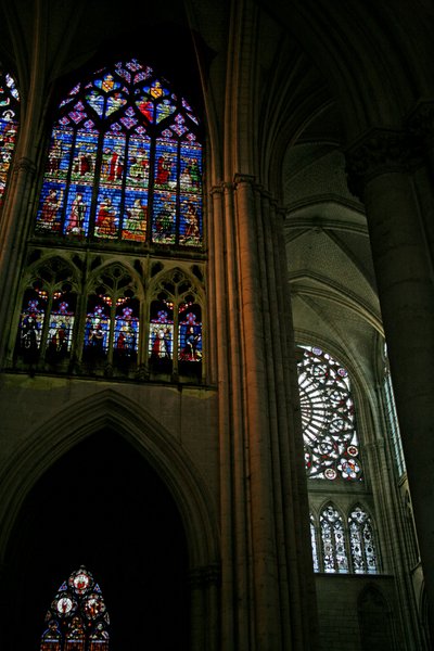 View of the north side of the nave by French School
