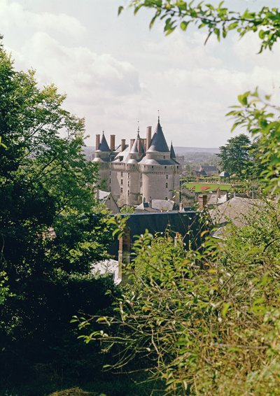 View of the restored chateau from the north west, built for Jean Bourre, minister to Louis XI of France in c.1465 by French School