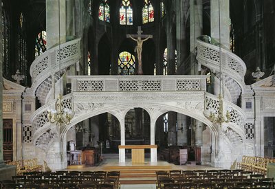 View of the rood-screen, built in 1525-35 by French School