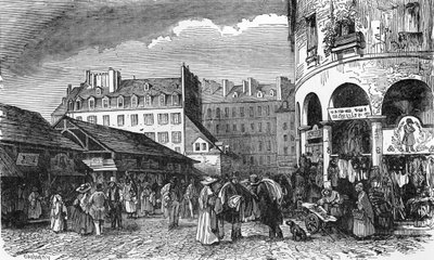 View of the rotunda of the ancient temple march by French School