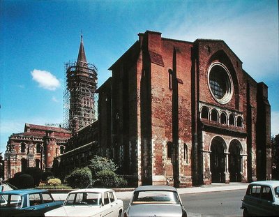 View of the west facade of the church by French School