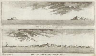 Views of the Mariana Islands and the Coast of Northwestern Saipan by French School