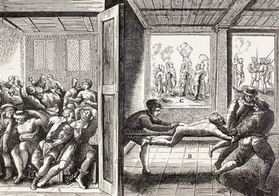 Violence of the French Huguenots against the Catholics in the south of France by French School