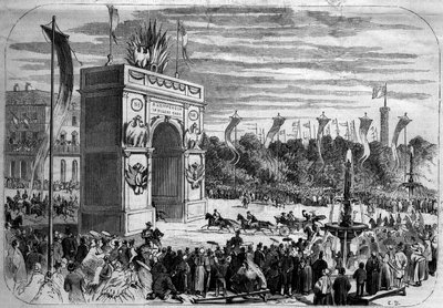 Visit of Napoleon III and Empress Eugenie to Caen by French School