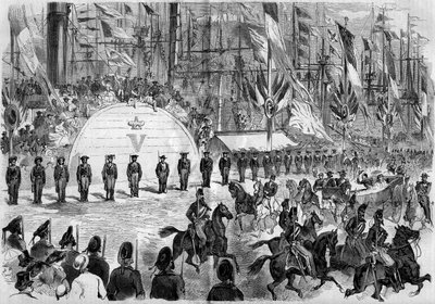Visit of Napoleon III and the Empress Eugenie to Cherbourg by French School