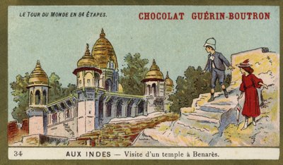 Visit to a temple in Benares, India by French School