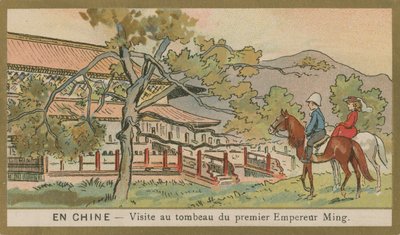 Visiting the tomb of the first Ming emperor, China by French School