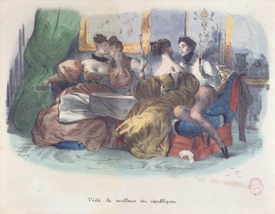 Voilà, the best of the republics, Caricature of the Revolution of 1848 by French School