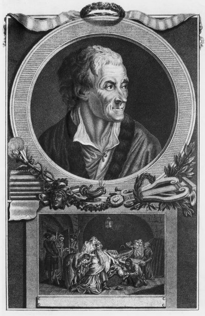 Voltaire and the Calas affair by French School