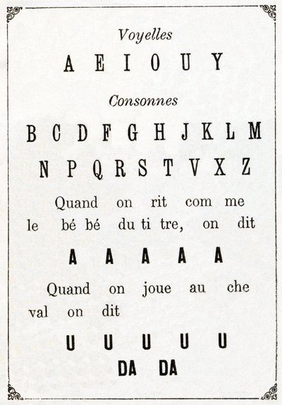 Vowels and Consonants in “Alphabet des petits savants”, late 19th century (chromolithograph) by French School
