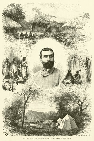 Journey of Mr. Victor Giraud in the Lake Region (engraving) by French School