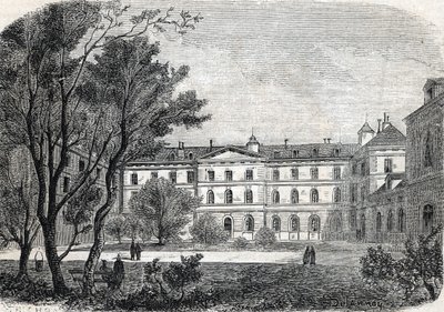 View of the Hospital of La Pietie in Paris by French School