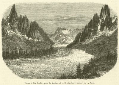 View of the Sea of Ice Taken from Montanvert by French School