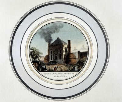 View of the Fire Pump Taken from the Courtyard - Lithography in 