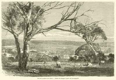 View of the Yarra Valley (engraving) by French School