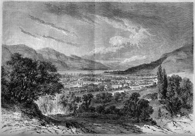 View of the City of Aix-les-Bains, Savoie (73) by French School