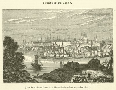 View of the City of Casan Before the Fire of September 1842 by French School