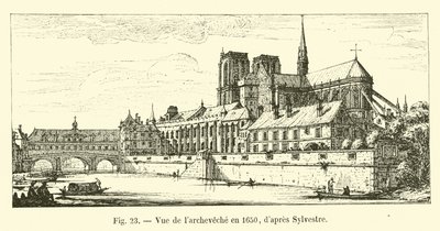 View of the Archbishopric in 1650, after Sylvestre by French School