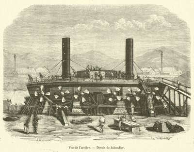 View from the Rear (engraving) by French School
