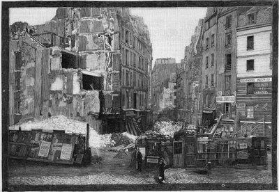 View of the Demolitions of Place Maubert in Paris by French School