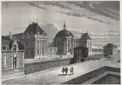 Vue du Chateau Royal de Monceaux - engraving from L