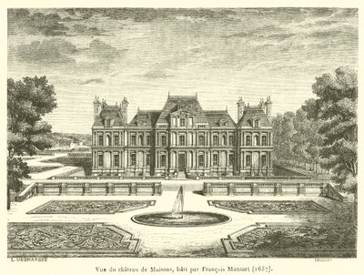 View of the Chateau of Maisons, Built by Francois Mansart by French School