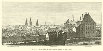 View of the quay and the Hotel de Conti, after La Belle, 1640 by French School