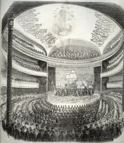 View of the theatre rue du Chateau d