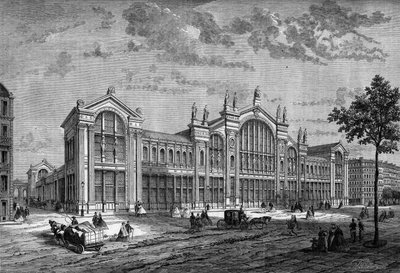 Exterior view of the Gare du Nord in Paris, built by the French architect Jacques Hittorff (1792-1867) by French School