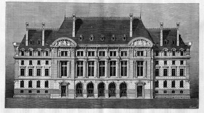 Exterior view of the new buildings of the Sorbonne in Paris (main facade) by Henri-Paul Nenot (1853-1934) by French School