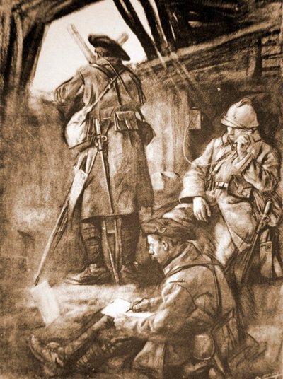 WWI French observation post on the Western Front by French School