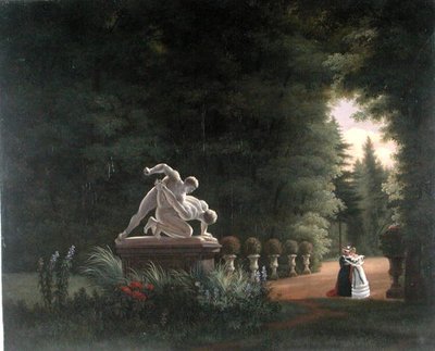 Walking in the Folie-Beaujon in Paris, c.1830 by French School