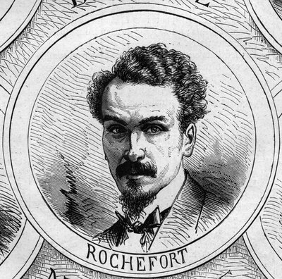 War of 1870 - Government of the National Defense: portrait of Henri Rochefort, member of the provisional government of 1870. Engraving in Le Monde Illustré n°706 of October 22 by French School