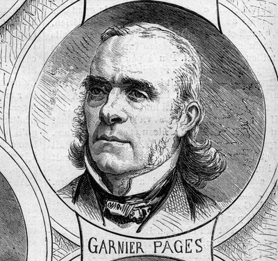 War of 1870 - Government of the National Defense: portrait of Louis Antoine Garnier Pages, member of the provisional government of 1870. Engraving in Le Monde Illustré n°706 of October 22 by French School
