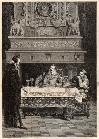 War of Religion under the Reign of Henri IV - Jean Lemaitre lawyer, Charles de Normandy (1554-1610) Duke of Mayenne and the Archbishop of Lyon (Pierre de Saint Priest d