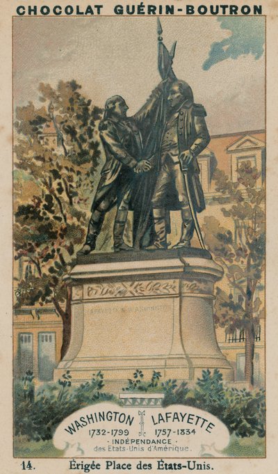 Washington, 1732-1799, Lafayette, 1757-1834, Independence of the United States of America, Erected Place des Etats-Unis by French School