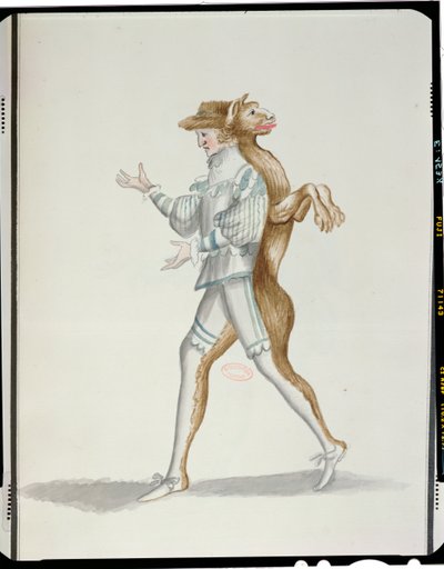 Werewolf costume for the Ballet de la Nuit by Jean-Baptiste Lully danced by Louis XIV, 23rd February 1653 by French School