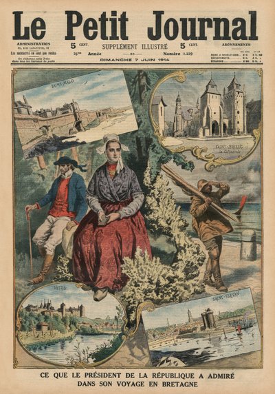 What the President of the Republic has admired during his trip through Brittany, front cover illustration from 