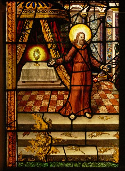 Window Charnier-10 Depicting Christ and the Host by French School